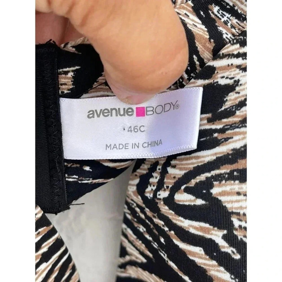 The Perfect Plunge Womens Padded Tiger Print Bra Sz 46c - Picture 3 of 6